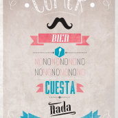 Comer bien no cuesta nada.... Traditional illustration, and Graphic Design project by Jesus Parraga Recio - 08.21.2014