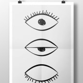 Lips & Eyes. Ilustração tradicional, e Design gráfico projeto de Beatriz Serrano Yebra - 30.08.2014