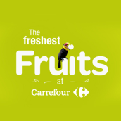CARREFOUR / the Freshest Fruits. Publicidade, Direção de arte, Br, ing e Identidade, e Design gráfico projeto de Sayuri Villalba - 29.09.2011