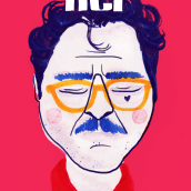 Her - Joaquin Phoenix. Traditional illustration, Fine Arts, and Graphic Design project by Olga M. - 10.03.2014