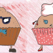 Cupcake y Magdaleno. Character Design project by cym - 10.11.2014