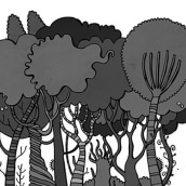 El bosque. Ilustração tradicional projeto de milena jarjour - 26.10.2014
