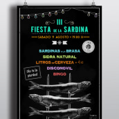Cartel Fiesta de la Sardina III. Un proyecto de Diseño gráfico de Silvia Gonzalo Gil - 24.11.2014