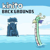 Kinito Ninja 2: Backgrounds. Ilustração tradicional, Animação, e Design de jogos projeto de (Igor Ramos Peula) - 08.02.2015