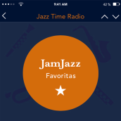 Aplicación Radio Jazz. Un proyecto de UX / UI de Aimée Balcázar - 31.01.2015