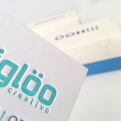 Tarjetas en letterpress para el estudio Iglöo Creativo. Un proyecto de Br, ing e Identidad y Tipografía de Omán Impresores - 11.02.2015