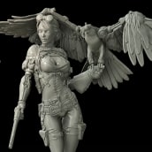 Jessica Thunderhawk Ein Projekt aus dem Bereich 3D, Design von Figuren und Skulptur von David Fernández Barruz - 21.02.2015