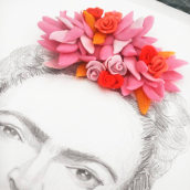 Frida Kahlo. Traditional illustration, Fine Arts, and Graphic Design project by Olga M. - 03.08.2015