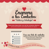 Infografía "Enamora a tus contactos". Design gráfico projeto de Verónica Salcedo - 09.02.2015