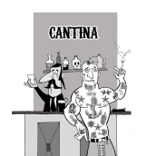 Cantina. Traditional illustration project by Jaime Lopez Boyero - 03.17.2015