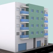Edificio de viviendas_GAT_2014. 3D, e Arquitetura projeto de María Soto - 22.03.2015