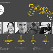 The Copy Weeks. Un proyecto de Publicidad, Consultoría creativa, Eventos, Escritura, Cop, writing y Televisión de Dorfland Makers - 06.04.2015
