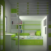 Kids room design. Design, 3D, e Arquitetura de interiores projeto de Jorge Cáliz - 18.04.2015