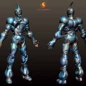 GUYVER: Bio Booster Armor  (3D Model made with SCULPTRIS). Cinema, Vídeo e TV, Design gráfico, e Comic projeto de HIGINIO GALLEGO JIMÉNEZ - 03.05.2015