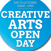 Creative Arts Open Day Poster '14. Un projet de Publicité, Événements , et Design graphique de Maite Forcadell - 03.05.2015