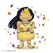 Pocahontas - Hit your face. Ilustração tradicional, e Design de personagens projeto de Laura González Padilla - 05.05.2015