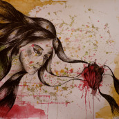 De la sangre. Ilustração tradicional, Artes plásticas, e Pintura projeto de Carmina Pascual - 06.05.2015