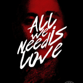 Pandmian / T-shirt "All we need is love". Design, e Direção de arte projeto de Pandmian - 17.05.2015
