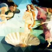 Nacimiento de Venus, Poly art. Un proyecto de Diseño, Fotografía, Diseño gráfico y Pintura de Antonio Moreno González - 31.05.2015