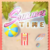 Summer Time. 3D, e Design gráfico projeto de Enrique Núñez Ayllón - 11.06.2015