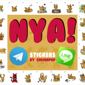 Stickers para usar en tus Chats. Un proyecto de Ilustración tradicional, Diseño de personajes y Diseño gráfico de Chema Pop - 11.06.2015