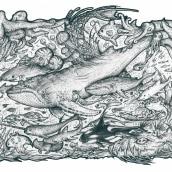 Dorsal Oceanica. Ilustração tradicional projeto de Jose_Moratalla - 25.06.2015
