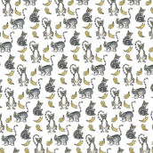 Lemurs & bananas. Design de vestuário projeto de Almudena Cockadoodledoo - 25.06.2015