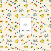 Packaging restaurante street-food "Caravana". Traditional illustration, and Packaging project by javi reyes - 06.30.2015