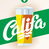 Cervezas Califa. Lettering y Rótulos. Br, ing e Identidade, Design gráfico, e Tipografia projeto de Juanjo López - 02.07.2015