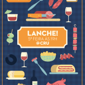 Lanche na Cru - Cartel. Traditional illustration project by ana seixas - 03.14.2015