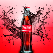 Afiche Coca-Cola. Un proyecto de Publicidad y Diseño gráfico de Gianfranco Huancas - 16.08.2015