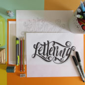 Lettering. Design, Ilustração tradicional, Fotografia, e Direção de arte projeto de Marova - 20.08.2015