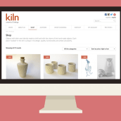 Kiln, Ceramics & design - Tienda online para un taller de cerámica que vende objetos de artesanía. Un proyecto de UX / UI y Diseño Web de Diego García de Enterría Díaz - 30.08.2015