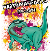 Camiseta Manisaurus. Traditional illustration, and Screen Printing project by Iris de la Mora - 09.03.2015
