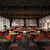 Restaurante Panasiático. 3D project by Raúl Navas Martínez - 09.07.2015