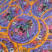 Grafficants Stickers. Ilustração tradicional projeto de Joel Abad - 14.09.2015