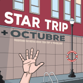 Poster de presentación "Star Trip". Ilustração tradicional, e Design gráfico projeto de Chema Castaño - 16.09.2015