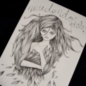 Mudando. Design, Traditional illustration, Graphic Design, and Painting project by karol herrero - 10.04.2015