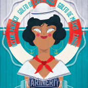 Marinerita Mexicana. Póster. Traditional illustration, and Art Direction project by Hugo Herrera - 01.31.2015