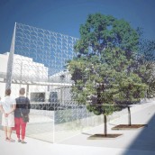 Proyecto 5: Biblioteca en la area de la Villa Deliella en Palermo. 3D, Arquitetura, e Pós-produção fotográfica projeto de Claudia Riolo - 12.10.2015