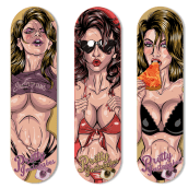 "Skateboard series Pretty Instababes". Un proyecto de Ilustración tradicional, Diseño de personajes, Diseño gráfico y Cómic de Sete Gonzalez - 14.10.2015