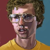Napoleon Dynamite. Traditional illustration, Fine Arts, and Painting project by Marco Francés Grau - 10.18.2015