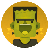 Frankenstein Monster. Un proyecto de Diseño, Ilustración tradicional, Diseño de personajes y Cómic de Ivy Nunes - 28.10.2015