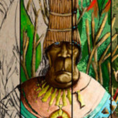 Urcuyaya. Mitología Cañari.. Ilustração tradicional projeto de Alan E. Piña Cordero - 12.07.2015