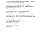 The unwanted goodbye (poem). Writing project by Ingrid A Morales S - 06.11.2007