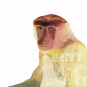 happy chinese new year of the monkey. Un proyecto de Ilustración tradicional y Bellas Artes de marta zafra - 07.02.2016