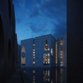 3D Parlamento Bangladesh Louis Kahn. 3D, and Architecture project by Juan León García - 04.29.2015