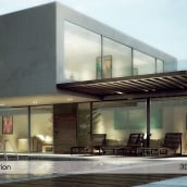 Villa 3D. 3D, Arquitetura, e Arquitetura de interiores projeto de 3D Rendering Design - 27.02.2016