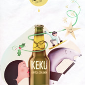 cerveza AKEKU versión navideña. Un proyecto de Ilustración tradicional y Diseño gráfico de isaq3 - 15.03.2016
