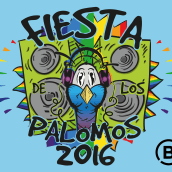 Fiesta de los Palomos 2016. Design, Traditional illustration, Graphic Design, and Screen Printing project by Pablo Fernandez Diez - 04.29.2016